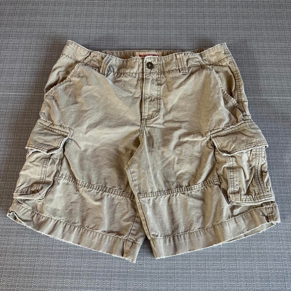 Mossimo Supply Co. tan cotton cargo shorts men's size 34